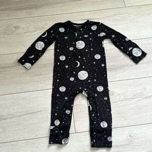 OG Posh Peanut Riley One Piece, black moons, bamboo pajama